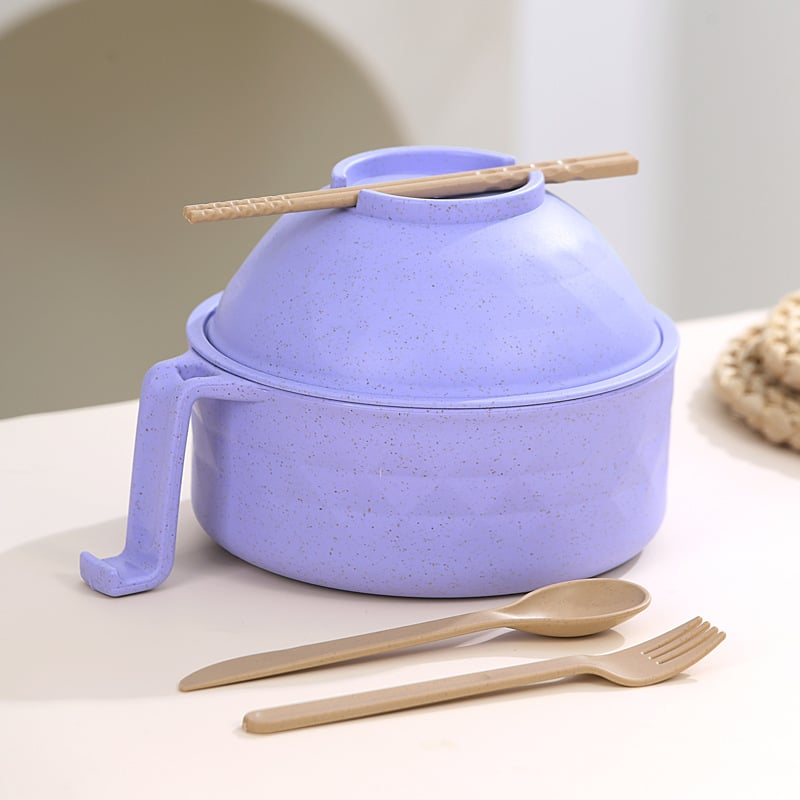 🍜Ramen Bowl Set. 1/2 Counts Microwave Safe Instant Noodle Bowl & Tableware Kit. Durable Matching Lunch Box For Student and Office Workers