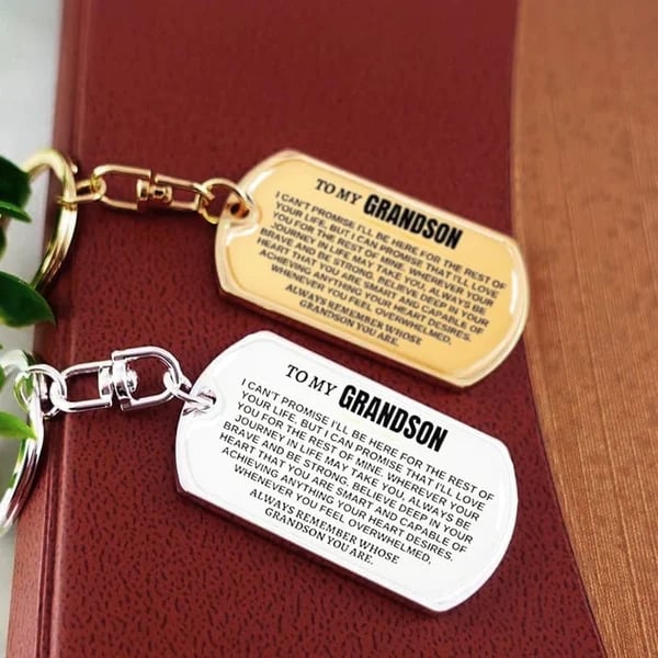 ๐ฅ๐To My Grandchildren - Remember Whose Grandchildren You Are - Unique Keychain