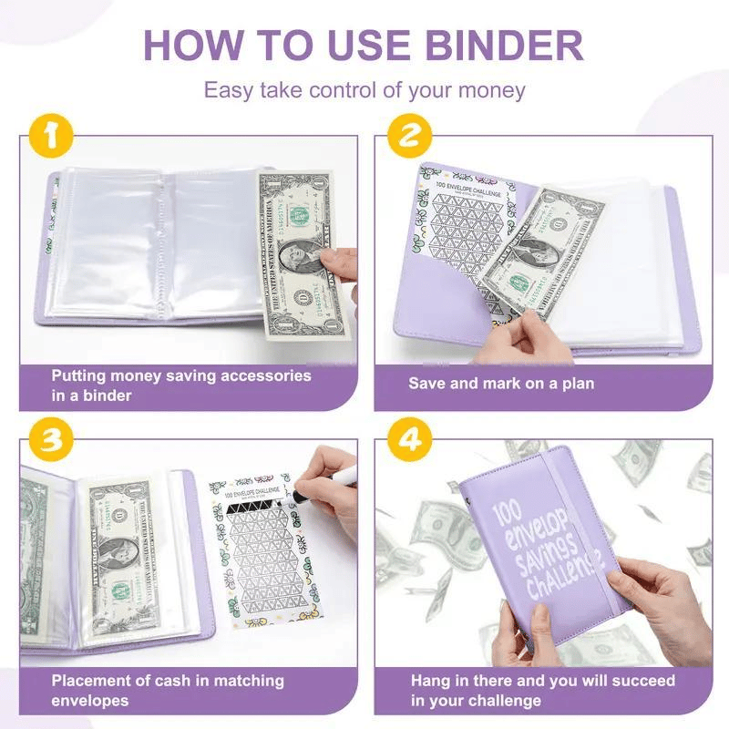 ✉️100 Envelope Savings Challenge Book