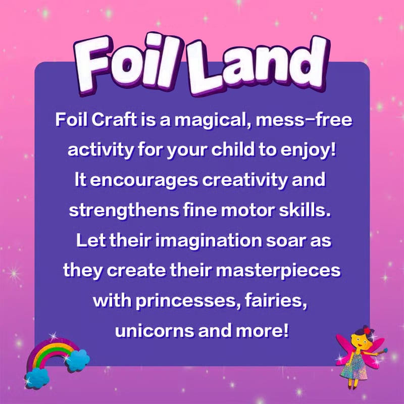 🏆Flash Sale⚡ 50K+ SOLD!💥Foil Art & Craft Activity 🤲💓No Mess Art Kit