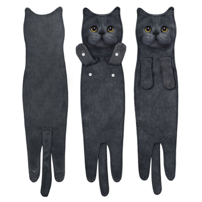 🎁 Early Christmas Sale — 🎅 Funny Cat Hand Towels