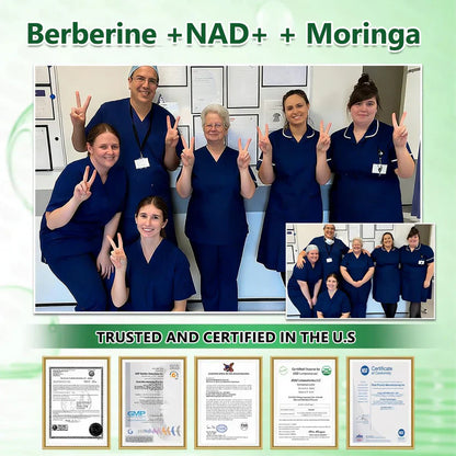 FDA Registered & GMP Certified  | 🧑‍⚕️🩺 lyyeto® Moringa & Berberine 10-IN-1 Advanced NanoMicroneedle Patch |  Backed by Scientific Evidence |10-in-1 Formula | Results in 5 Days🚀
