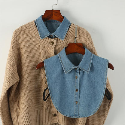 🔥Last Day 49% OFF 🔥 Denim False Collar – The Ultimate Layering Essential for Women 👕✨