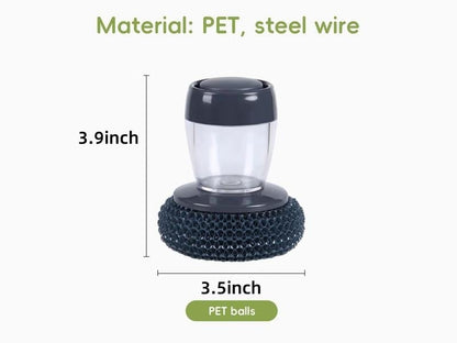 🧽 Comfort Grip Soap Dispensing Kitchen Scrub