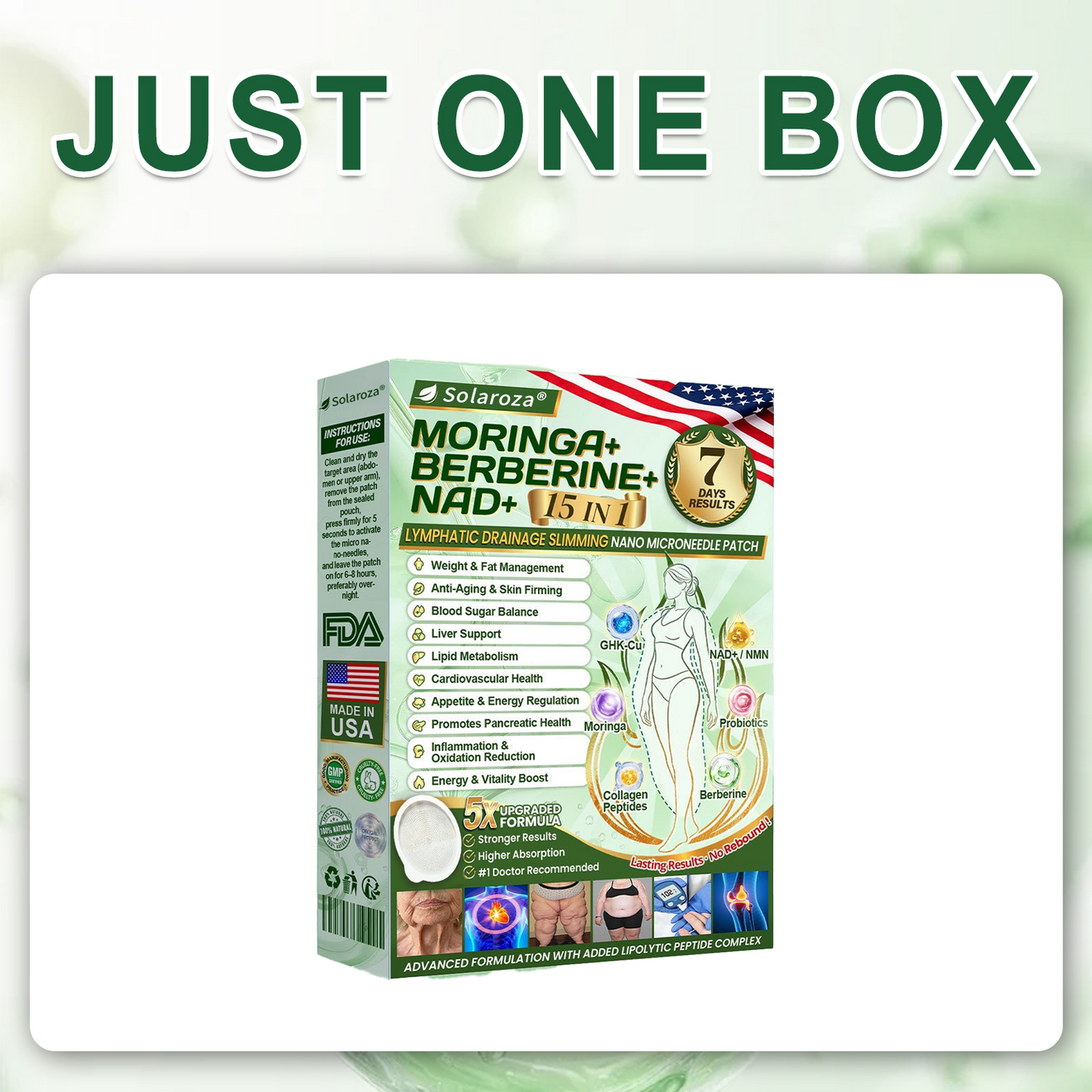 FDA Registered & GMP Certified  | 🧑‍⚕️🩺 lyyeto® Moringa & Berberine 10-IN-1 Advanced NanoMicroneedle Patch |  Backed by Scientific Evidence |10-in-1 Formula | Results in 5 Days🚀