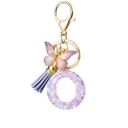 Cilifer®  Butterfly Letter Keychain Tassel Design Vibrant Durable Lightweight Gift