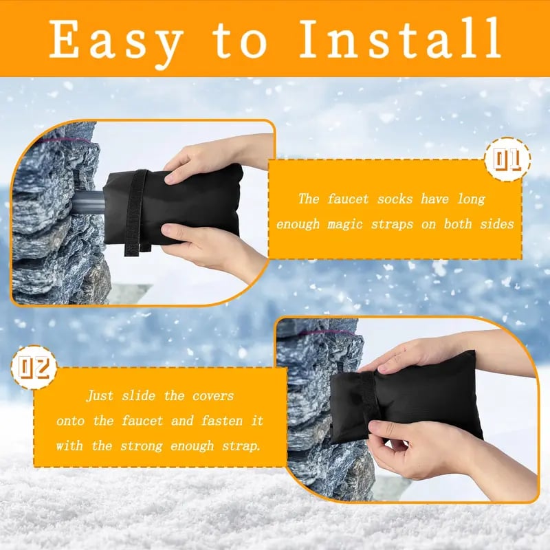 49% OFF This Week Promotions🎉🎉2 Packs Outdoor Faucet Covers for Winter Freeze Protection(8.5x5.5 Inch)