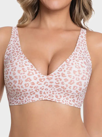 Women's Seamless Wireless Deep V T-Shirt Bra