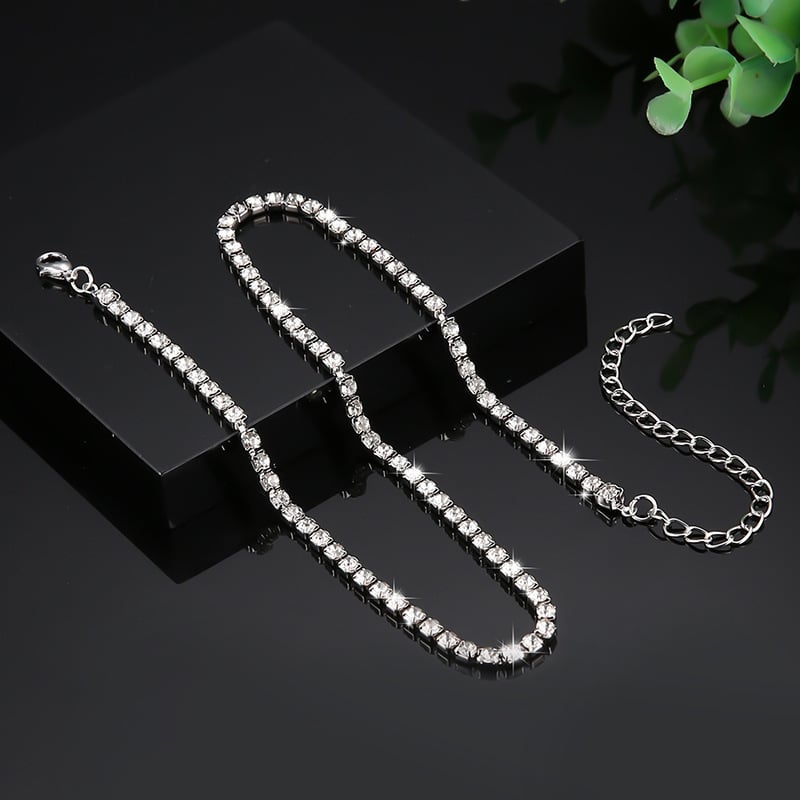 💥Crystal' Tennis Necklace + Free Bracelet