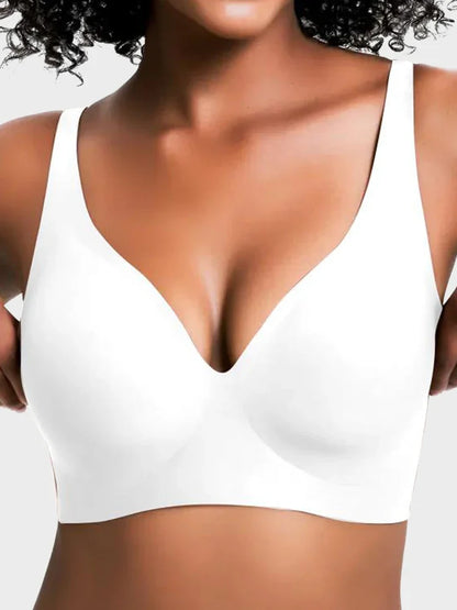 Women's Seamless Wireless Deep V T-Shirt Bra