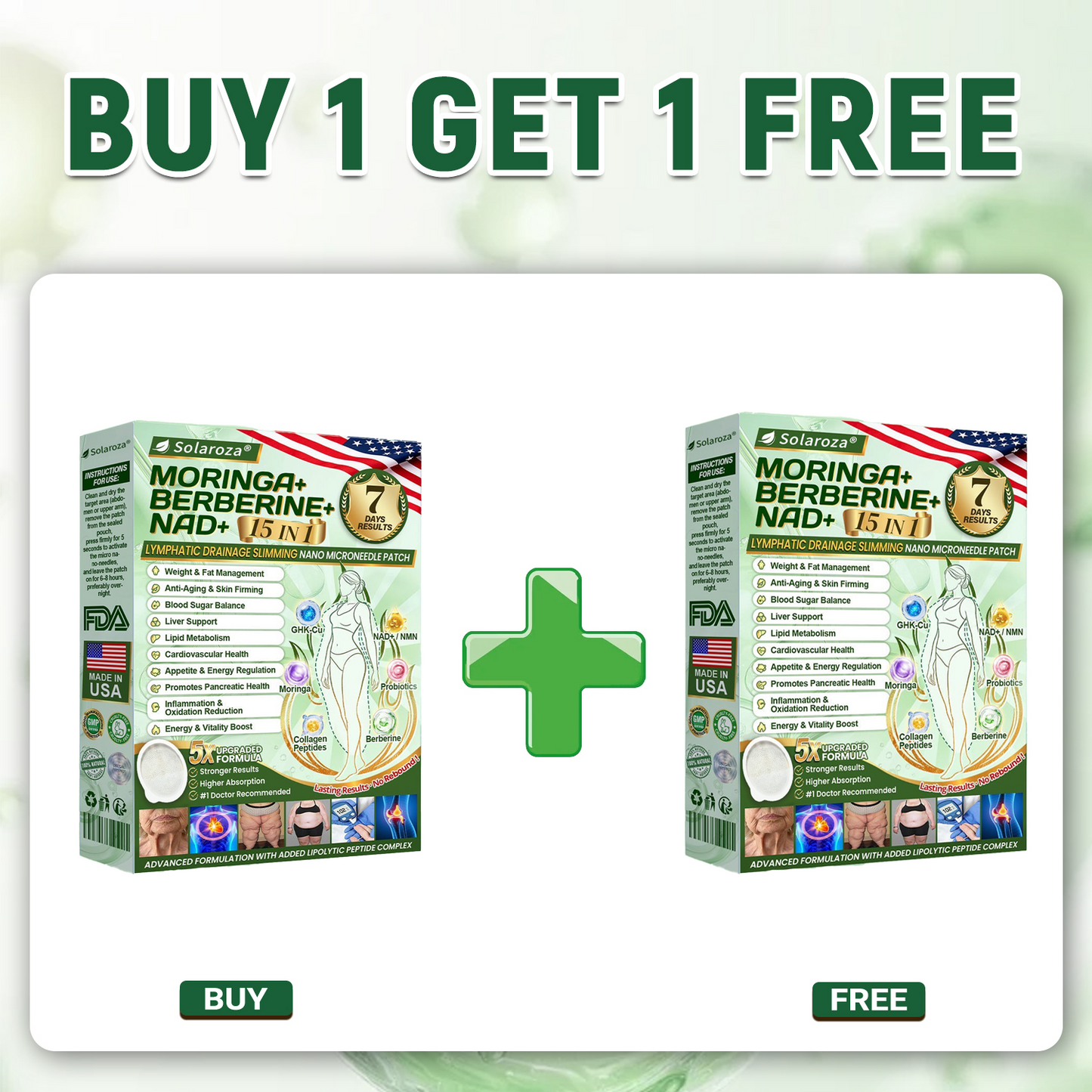 FDA Registered & GMP Certified  | 🧑‍⚕️🩺 lyyeto® Moringa & Berberine 10-IN-1 Advanced NanoMicroneedle Patch |  Backed by Scientific Evidence |10-in-1 Formula | Results in 5 Days🚀