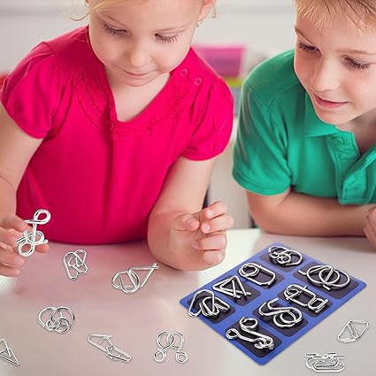 🔥Metal Puzzle Ring.Educational intellectual Toys IQ Toys.Metal Brain teaser Puzzles
