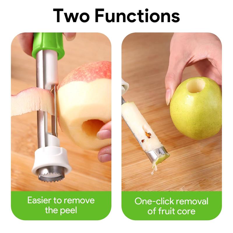 2-in-1 Apple Corer & Peeler 🍎🔪  Stainless Steel Fruit Tool  . Must-Have Kitchen Gadget ✨