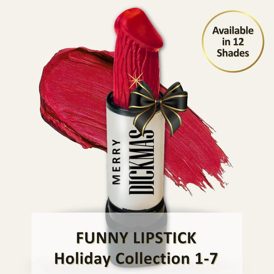 Cilifer®Merry Dickmas Funny Lipstick Holiday Collection – 12 Shades of Sassy. Long-Lasting. Paraben-Free Fun! 🎁