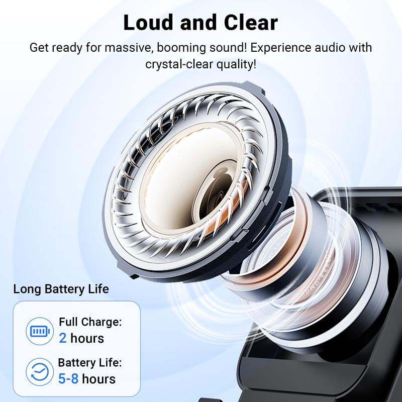 🎶📱  5-in-1 Wireless Induction Bluetooth Speaker with Adjustable Phone Stand