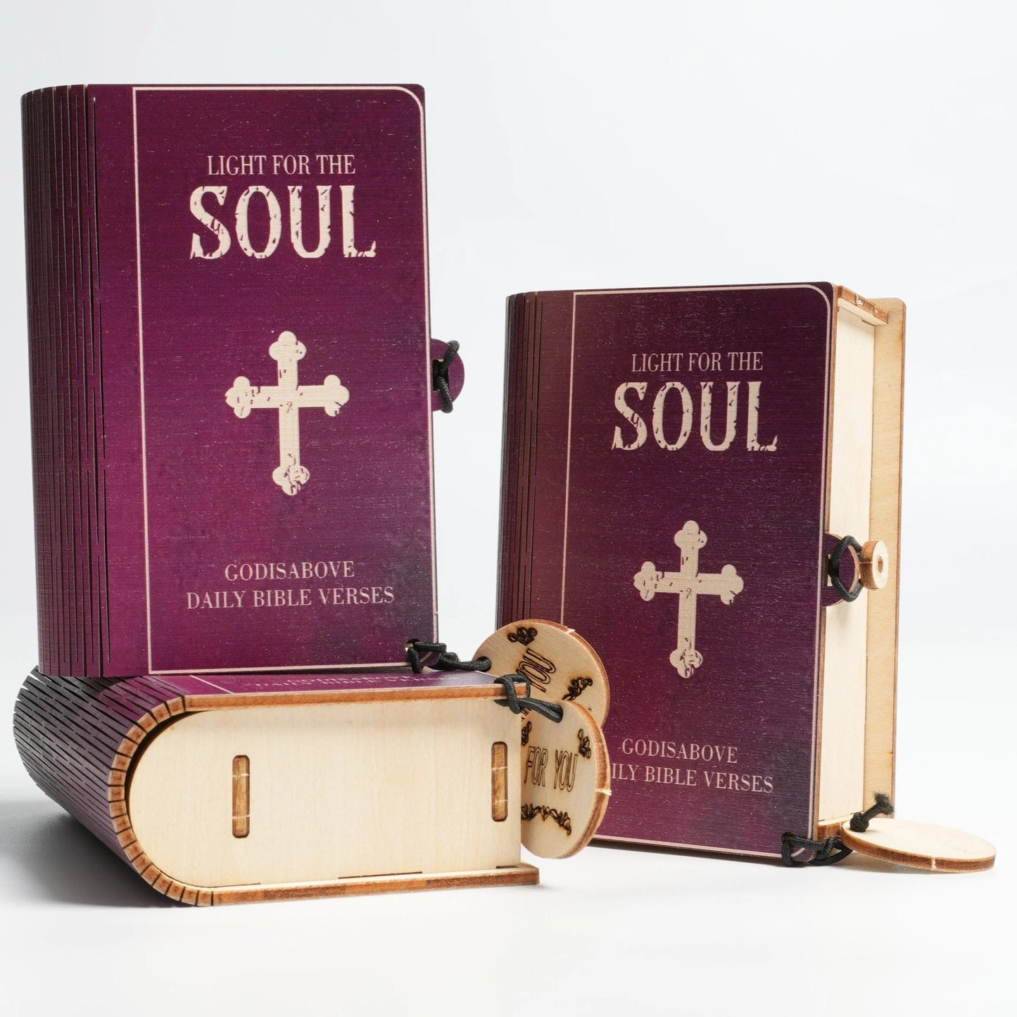 🔥Limited Time Discount🎁 ✝️Handmade Wooden Bible Verses Box - Daily Bible Verses (🎁 A Reminder of God's Words💖)