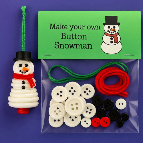☃️DIY Button Snowman Ornament Kit