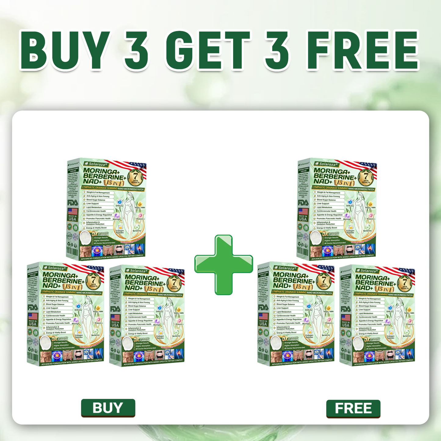 FDA Registered & GMP Certified  | 🧑‍⚕️🩺 lyyeto® Moringa & Berberine 10-IN-1 Advanced NanoMicroneedle Patch |  Backed by Scientific Evidence |10-in-1 Formula | Results in 5 Days🚀
