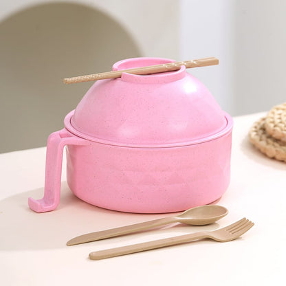 🍜Ramen Bowl Set. 1/2 Counts Microwave Safe Instant Noodle Bowl & Tableware Kit. Durable Matching Lunch Box For Student and Office Workers