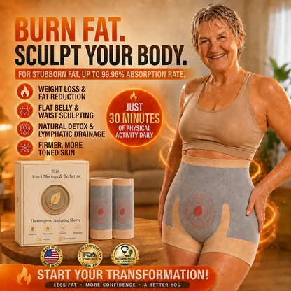 Sfrcrod® 2026 8-in-1 Moringa & Berberine Thermogenic Sculpting Shorts🔥 30-Minute No-Sweat Routine