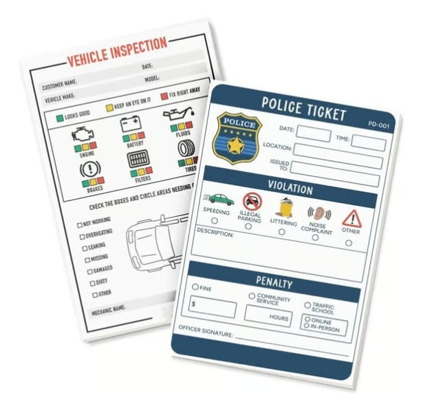 🥳 Pretend Play Notepads | 2-Pack | 40 Pages Each ✨