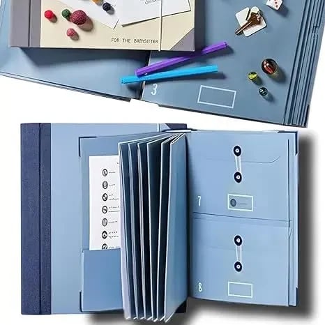 Accordion File Organizer Manila Pocket Document Folder for Passports. Birth Certificates & Important Papers. Office & Home Storage