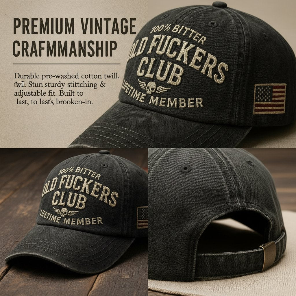 🔥 2026-BUY 2 GET 1 FREE🧢 Own Your Attitude! Vintage 'Old F*ckers Club' Hat 😎🔥 Perfect Gag Gift with Bold Style! 🎁