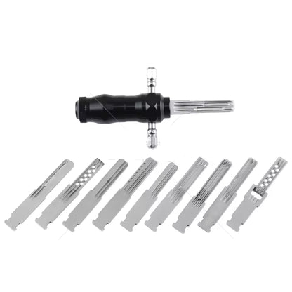 🔐Tubular Lock Pick Set: 9-in-1 Precision Unlocking Tool for Locksmiths