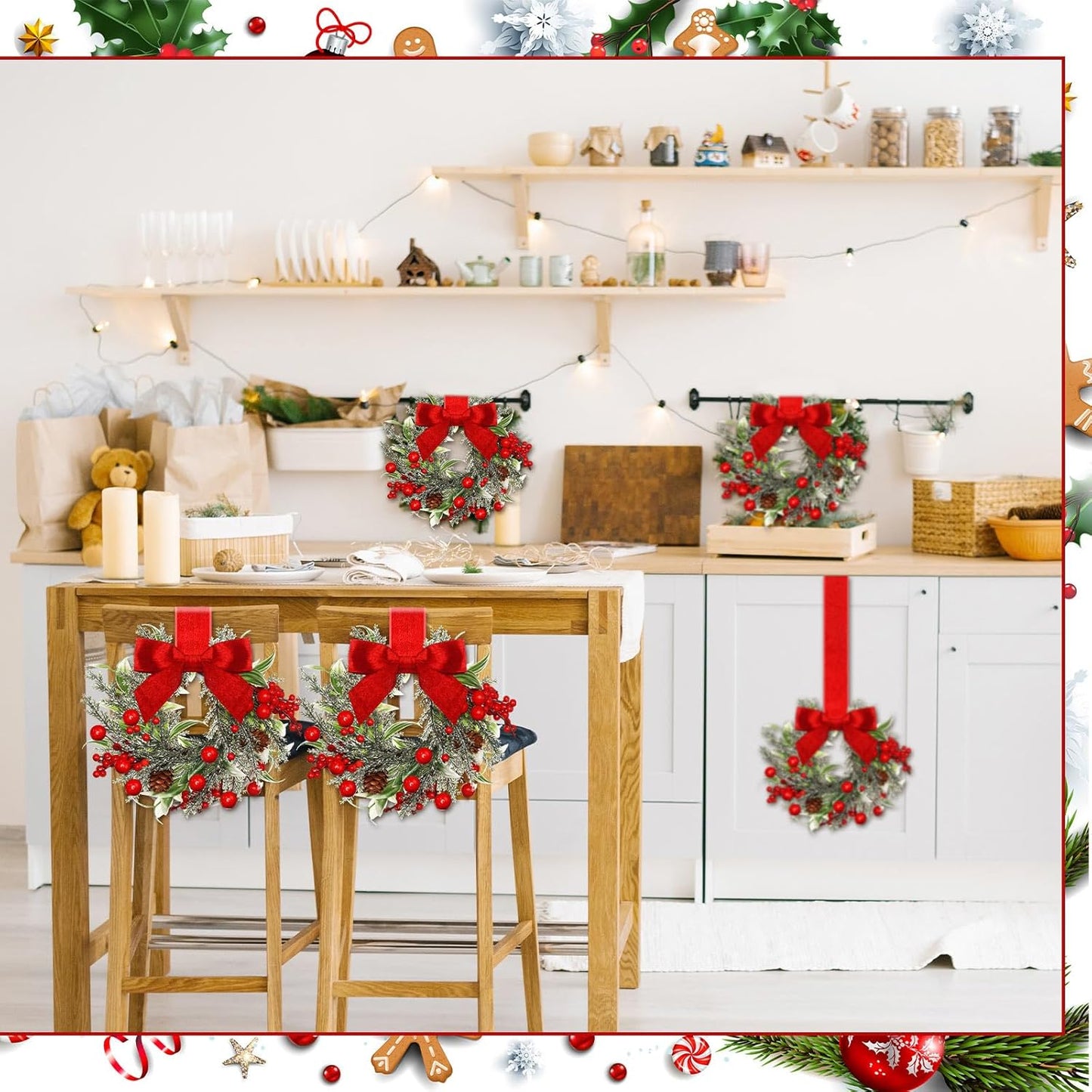 🎄Mini Christmas Wreaths✨Maximum Holiday Magic. Instant Festive Charm & Versatile Decor! 🎀