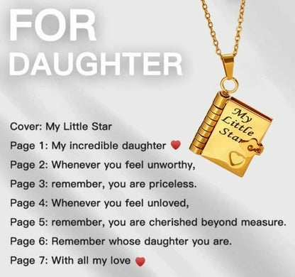 🎁💗My little star book necklace for daughter & son. birthday gift. graduation jewelry of love