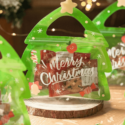 🎄Christmas Treat Bags. Kids Xmas Sealable Bags With Handle 10 PCS❄️