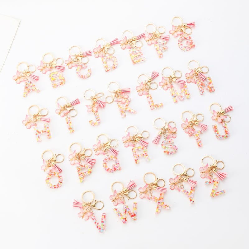 Cilifer®  Butterfly Letter Keychain Tassel Design Vibrant Durable Lightweight Gift