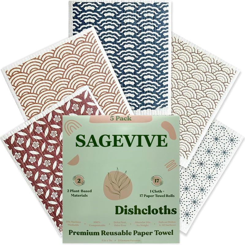 Dishcloths for Kitchen & Cleaning | 5 Pack