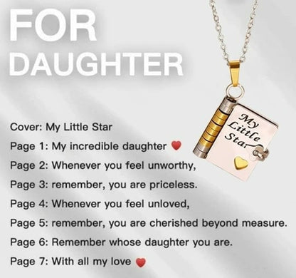 🎁💗My little star book necklace for daughter & son. birthday gift. graduation jewelry of love
