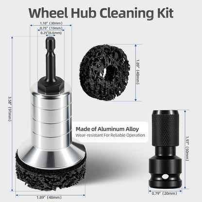 Cilifer®Pro-Grade Wheel Hub & Stud Resurfacing Kit | Rust Removal Attachment