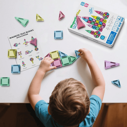 🎁🔥🧲 Children's Magnetic Building Blocks – STEM Educational Toys