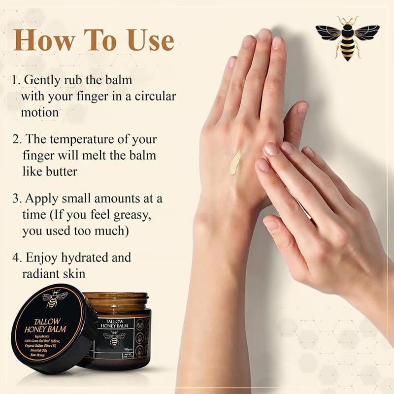 This Week's Special Price $9.99 - Organic Grass-Fed Beef Tallow Balm with Raw Honey