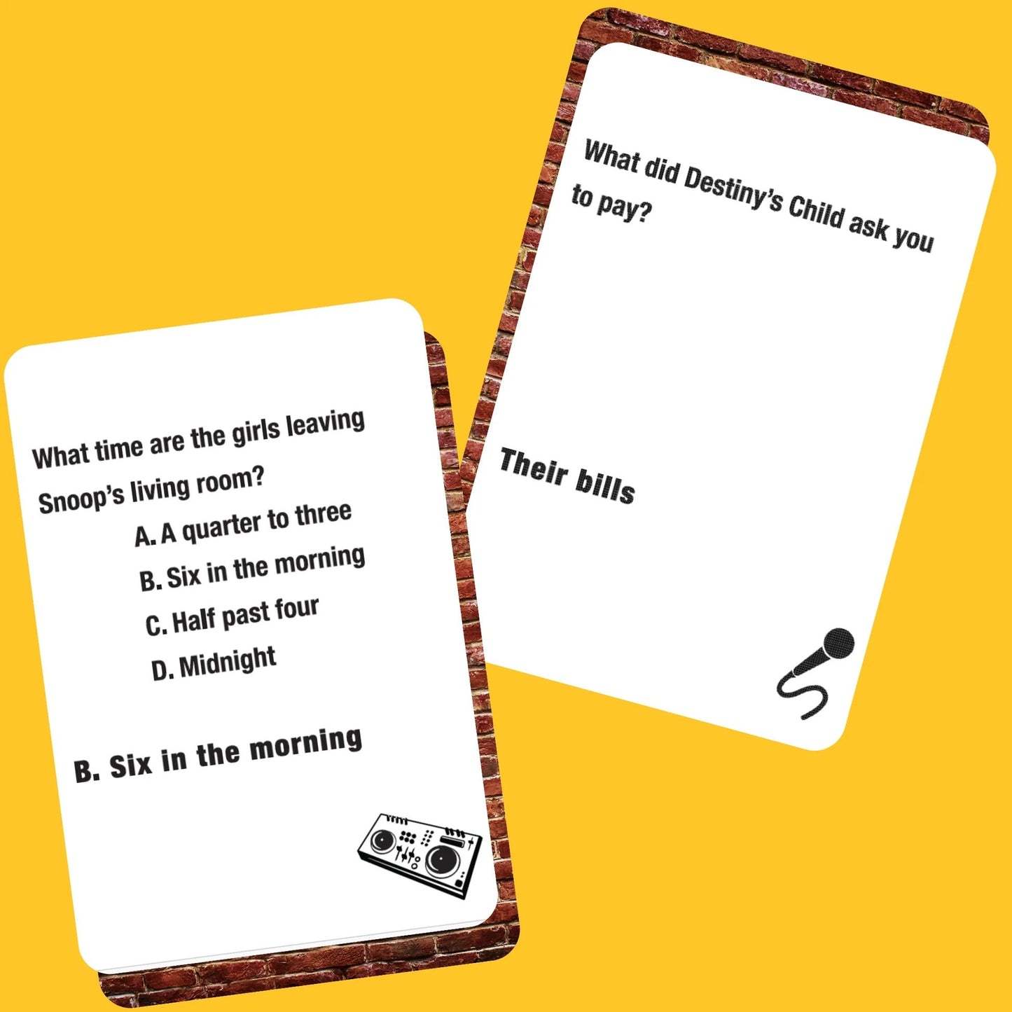 90s & 00s Music Game Cards | Lyrics Pop Quiz Pop Quiz 90s & 2000s Edition Music Trivia Game🎤