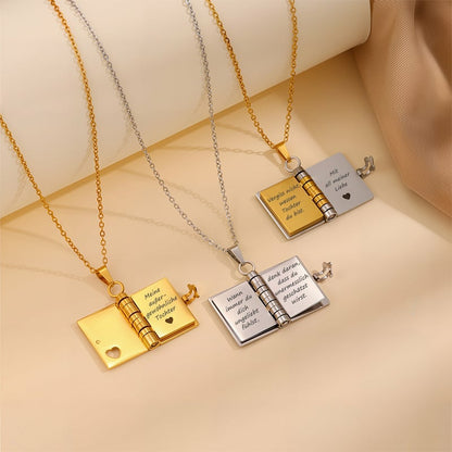 🎁💗My little star book necklace for daughter & son. birthday gift. graduation jewelry of love