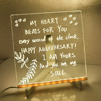 🖊️ Spark Creativity Instantly - ✨ Acrylic LED Message Board - For Vibrant. Endless Expression!