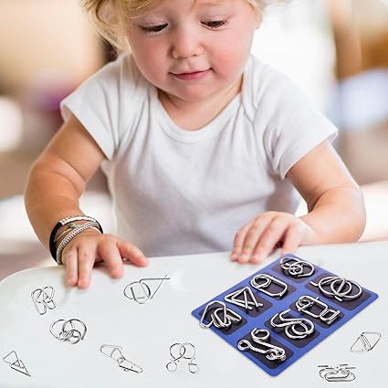 🔥Metal Puzzle Ring.Educational intellectual Toys IQ Toys.Metal Brain teaser Puzzles