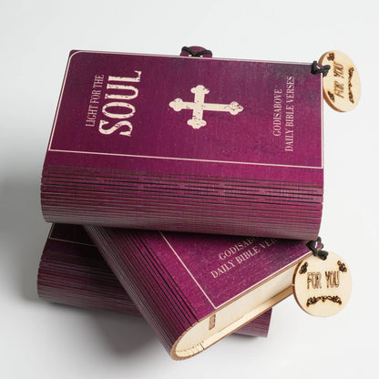 🔥Limited Time Discount🎁 ✝️Handmade Wooden Bible Verses Box - Daily Bible Verses (🎁 A Reminder of God's Words💖)