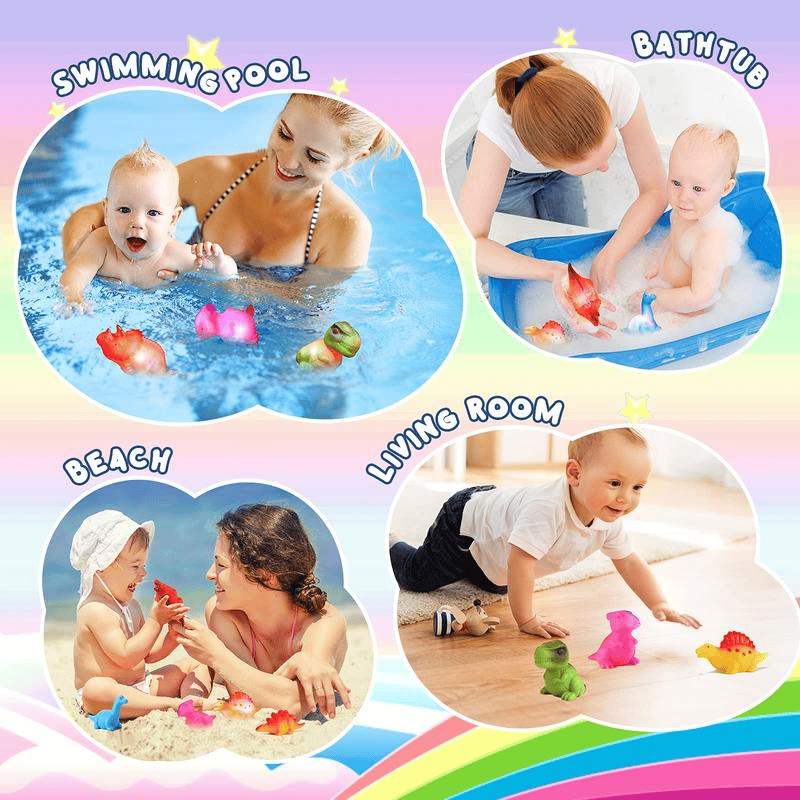 Light-up Bath Toys 🦖🧜‍♀️ for Kids 3-8. Glow in the Water 🌊✨ Perfect Christmas Gift 🎄🎁