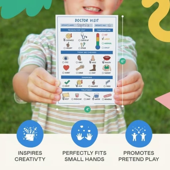 🥳 Pretend Play Notepads | 2-Pack | 40 Pages Each ✨