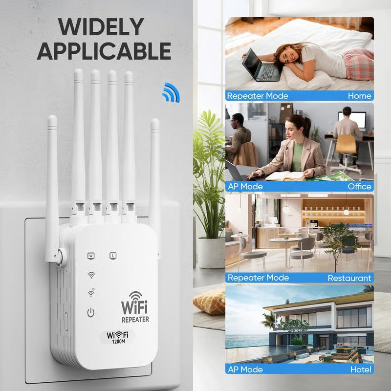 🔥LAST DAY 49% OFF- 📶WiFi Extender 6-Antenna Strong Signal
