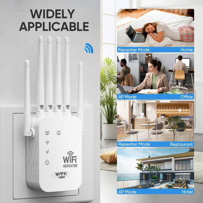 🔥LAST DAY 49% OFF- 📶WiFi Extender 6-Antenna Strong Signal