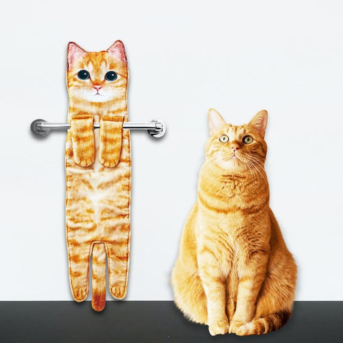 🎁 Early Christmas Sale — 🎅 Funny Cat Hand Towels