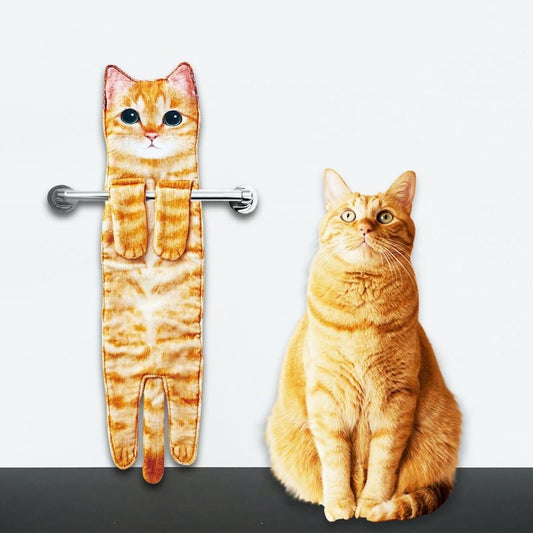🎁 Early Christmas Sale — 🎅 Funny Cat Hand Towels