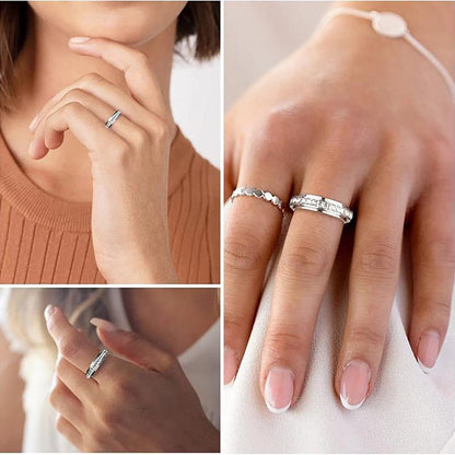 🎁Sparkling Spinning Ring. Relieves Anxiety. Symbolizes Vows & Luck. Waterproof & Fade-Resistant