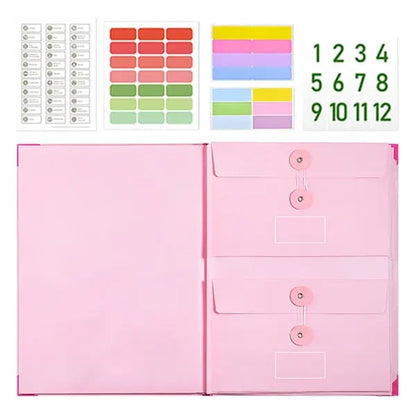 Accordion File Organizer Manila Pocket Document Folder for Passports. Birth Certificates & Important Papers. Office & Home Storage